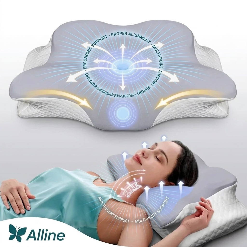 2026 New Solid Color Special-shaped Horn Pillow, Butterfly Pillow Memory Cotton Slow Rebound Neck Protection Sleep Pillow