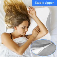 Memory Foam Cervical Pillowcase Butterfly Shaped Neck Pillows Cover Smooth Soft Pillowcase Ergonomic Orthopedic Neck Gift