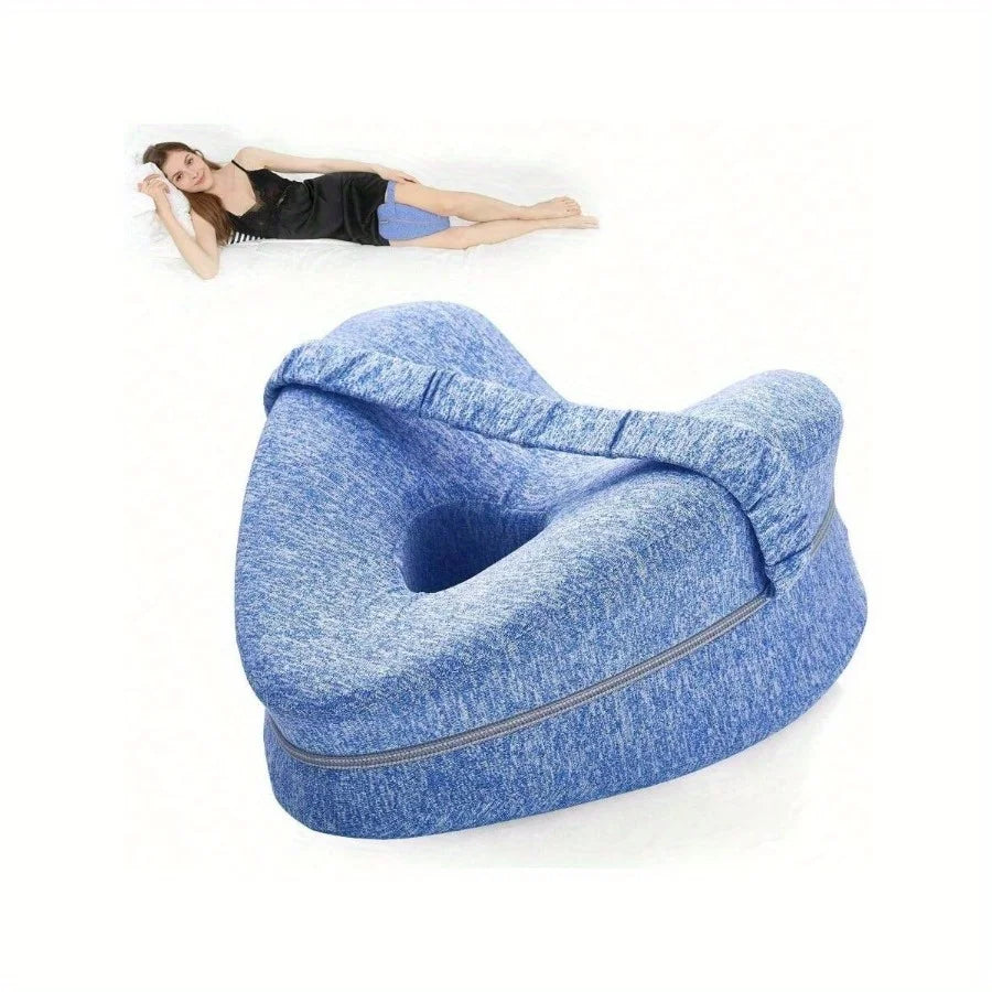 Wake Up Pain-Free – Contoured Memory Foam Knee Pillow for Side Sleepers