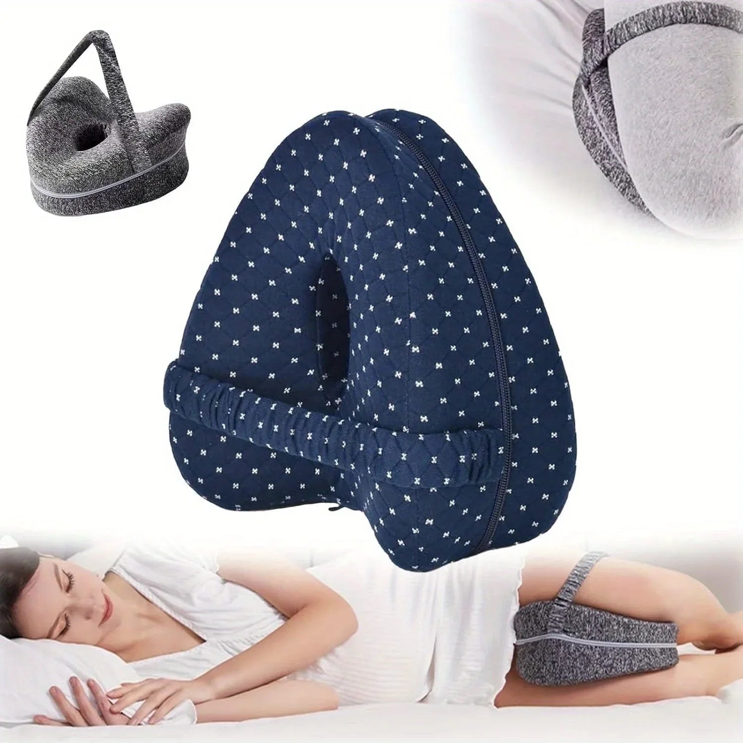 Wake Up Pain-Free – Contoured Memory Foam Knee Pillow for Side Sleepers