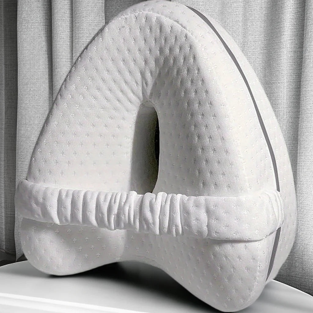 Wake Up Pain-Free – Contoured Memory Foam Knee Pillow for Side Sleepers